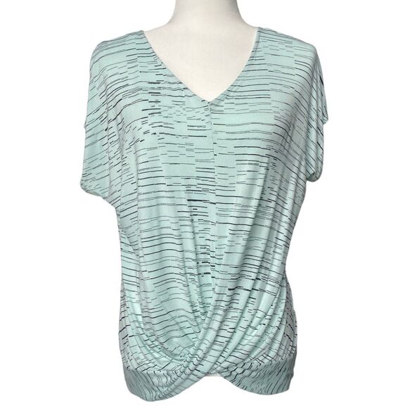 Lot of 4 Womens Apt 9 Liz Claiborne Shirts Blouses Short Sleeve Tops, Size Large - Picture 2 of 16